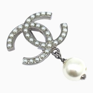 Pearl Coco Mark Brooch from Chanel