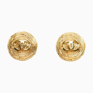 Coco Mark Earrings in Gold Plate from Chanel, Set of 2