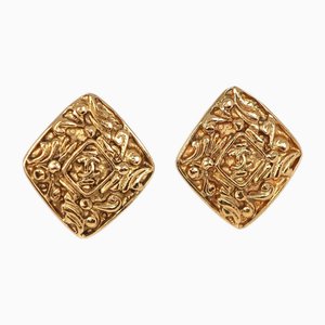 Vintage Here Mark Earrings Vintage Gold Plated from Chanel, Set of 2