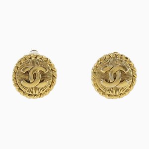 Chanel Earrings Gold Plated Approximately 16.0G Ladies I111624203, Set of 2