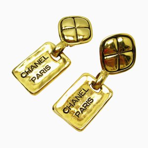 Chanel Metal Gold Earrings For Women, Set of 2