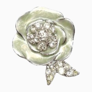 Camellia Accessories with Stones Silver Brooch from Chanel