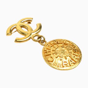 Brooch Coco Mark Metal Gold Womens from Chanel
