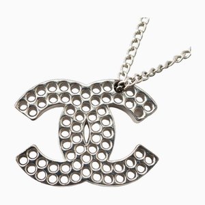 Necklace Pendant Here Mark Cc Punching Silver A27967 from Chanel