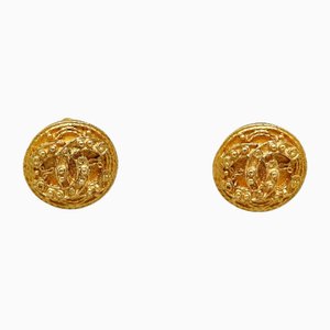 Pendientes Coco Mark para mujer bañados en oro de Chanel. Juego de 2