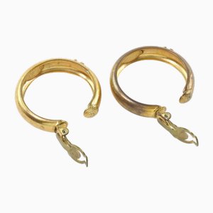 Cocomark Hoop Gold Plated Earrings from Chanel, Set of 2
