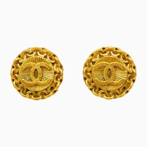 Round Coco Earrings from Chanel, Set of 2