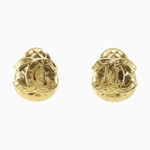 Coco Mark Earrings in Gold Plate from Chanel, 1994, Set of 2
