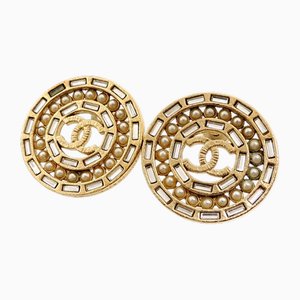 Coco Round Ladies Earrings from Chanel, Set of 2