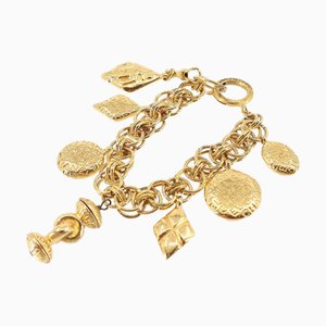 CHANEL Mademoiselle Chain Bracelet Gold Vintage Accessories