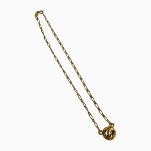 Coco Mark Chain Necklace Pendant Womens Mens Gold from Chanel