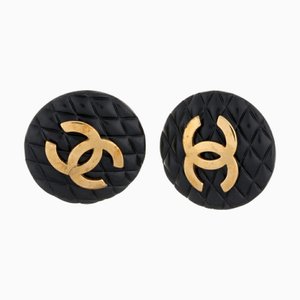 Matrasse Coco Mark Womens Earrings in Black from Chanel, Set of 2