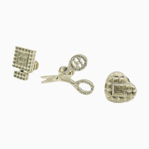 Pin Brooches in Gold from Chanel, 2021, Set of 3