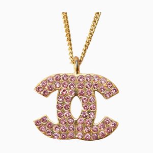 Necklace Pendant with Rhinestone in Rose Gold from Chanel