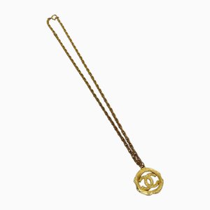 Coco Mark Chain Necklace Pendant Gold from Chanel