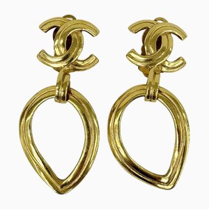 Coco Mark Swing Earrings Gp 96p Gold Womens from Chanel, Set of 2