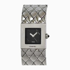 Uhr in Matelasse Silber von Chanel
