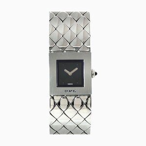 CHANEL Matelasse H0009 Reloj de mujer con esfera negra de cuarzo