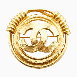 Coco Mark Brooch in Gold Plate from Chanel