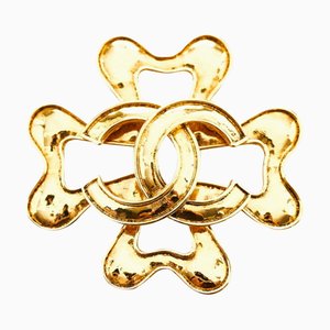 Spilla Coco Mark Clover placcata in oro di Chanel