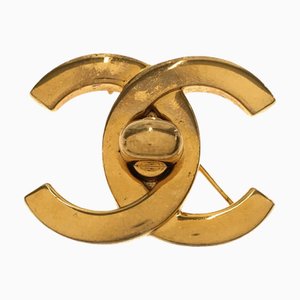 Broche Coco Mark dorado de Chanel