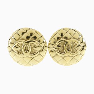 Coco Earrings in Gold Plating from Chanel, 1988, Set of 2