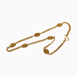 CHANEL Cocomark Crown Necklace Gold Plated Ladies