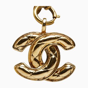 Matelasse Coco Mark Necklace in Gold Plated from Chanel