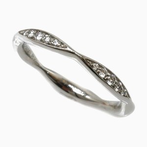 Platinum Camellia Half Eternity Diamond Ring from Chanel
