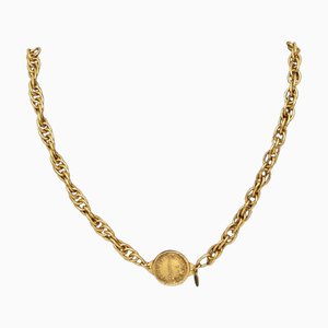 CHANEL 31 RUE CAMBON Coin # 90 Women's Necklace GP Gold