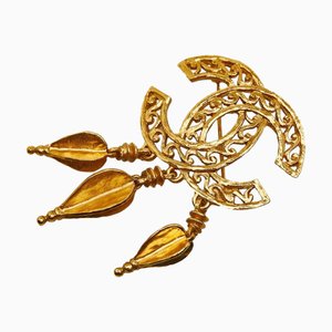 CHANEL Cocomark Brooch Gold Plated Ladies