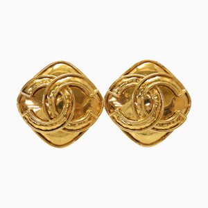 Gold Coco Mark Earrings from Chanel, 1994, Set of 2