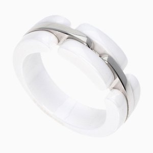 CHANEL Ultra Ring Medium K18 White Gold/Ceramic Women's