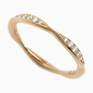 CHANEL K18PG Pink Gold Camellia Half Eternity Ring J10836 Diamond 51 2.3g Ladies