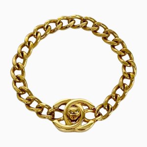 Coco Mark Metal Chain Bracelet Bangle Gold from Chanel