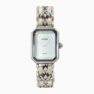 Reloj para mujer con esfera de concha blanca de cuarzo de Chanel