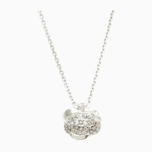 Collar Camellia Pave con colgante K18wg 750wg de oro blanco con diamantes de Chanel