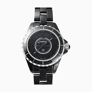 Orologio da donna con quadrante nero intenso CHANEL J12 H4196