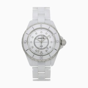 J12 White Ceramic and Diamond Watch from Chanel