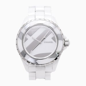 J12 Untitled World Limited 1200 H5582 Silber/Weißes Zifferblatt Gebrauchte Uhr von Chanel