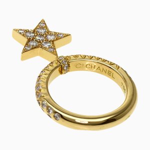 CHANEL Comet Star Diamond # 47 Anillo K18 de oro amarillo para mujer