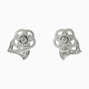 Chanel Camellia K18Wg White Gold Earrings, Set of 2