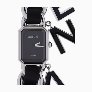 CHANEL Premiere Wanted de H7471 Ladies SS Reloj de cuero de cuarzo con esfera negra
