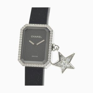 CHANEL Premiere Lucky Star Damenuhr Schwarzes Zifferblatt SS/Diamond Quartz H7943