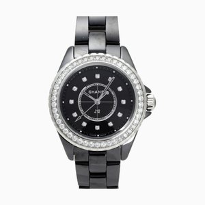 CHANEL J12 33MM H6419 Damenuhr mit schwarzem Zifferblatt