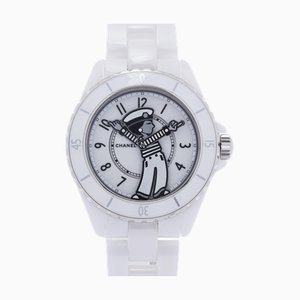Mademoiselle J12 Rapauza H7481 Mens White Ceramic Ss Watch Automatic Winding Dial from Chanel