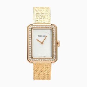 Orologio da donna Boyfriend Tweed H4881 con quadrante bianco opalino di Chanel