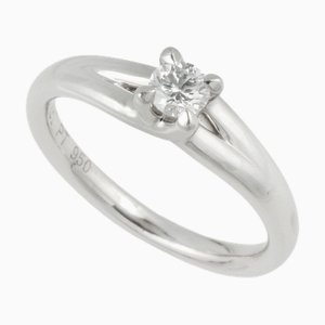 CHAUMET anello solitario lian Pt950 9,5 un diamante a grana circa 0,20 ct fidanzamento