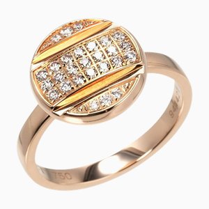 Anello di classe uno con borchie misura 12,5 6,03 g K18 Pg diamante in oro rosa di Chaumet