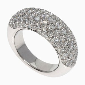 CHAUMET Annaud Caviar Diamond Ring K18 White Gold Women's